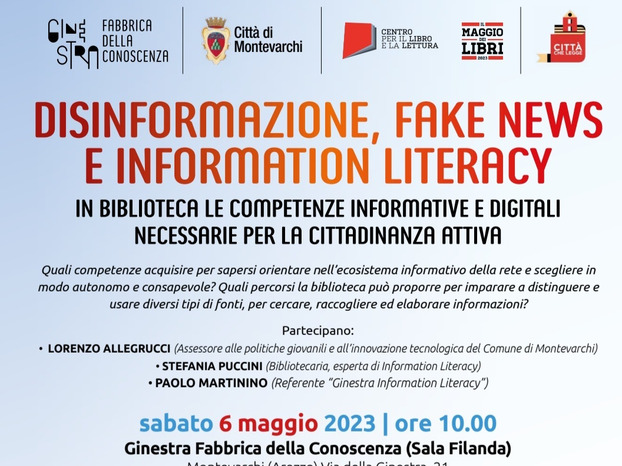 Incontro alla biblioteca Ginestra Fabbrica della Conoscenza sulle varie forme di disinformazione e fake news