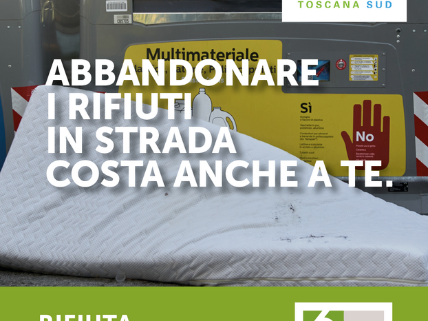 "Rifiuta le cattive abitudini" – prosegue la campagna di Sei Toscana per il corretto conferimento dei rifiuti