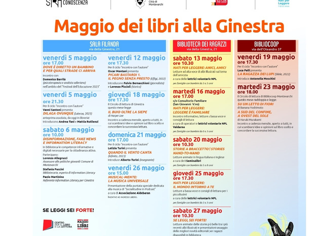 "Maggio dei Libri" alla biblioteca comunale Ginestra Fabbrica della conoscenza